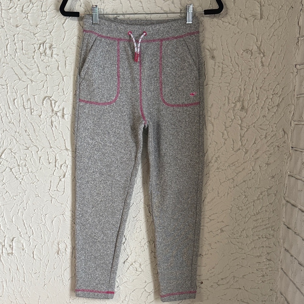 Vineyard Vines Gray Joggers with Pink Trim